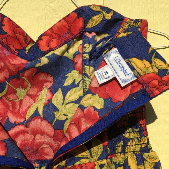 J Christopher Floral Tube Dress, Size 10 - Picture 3 of 3